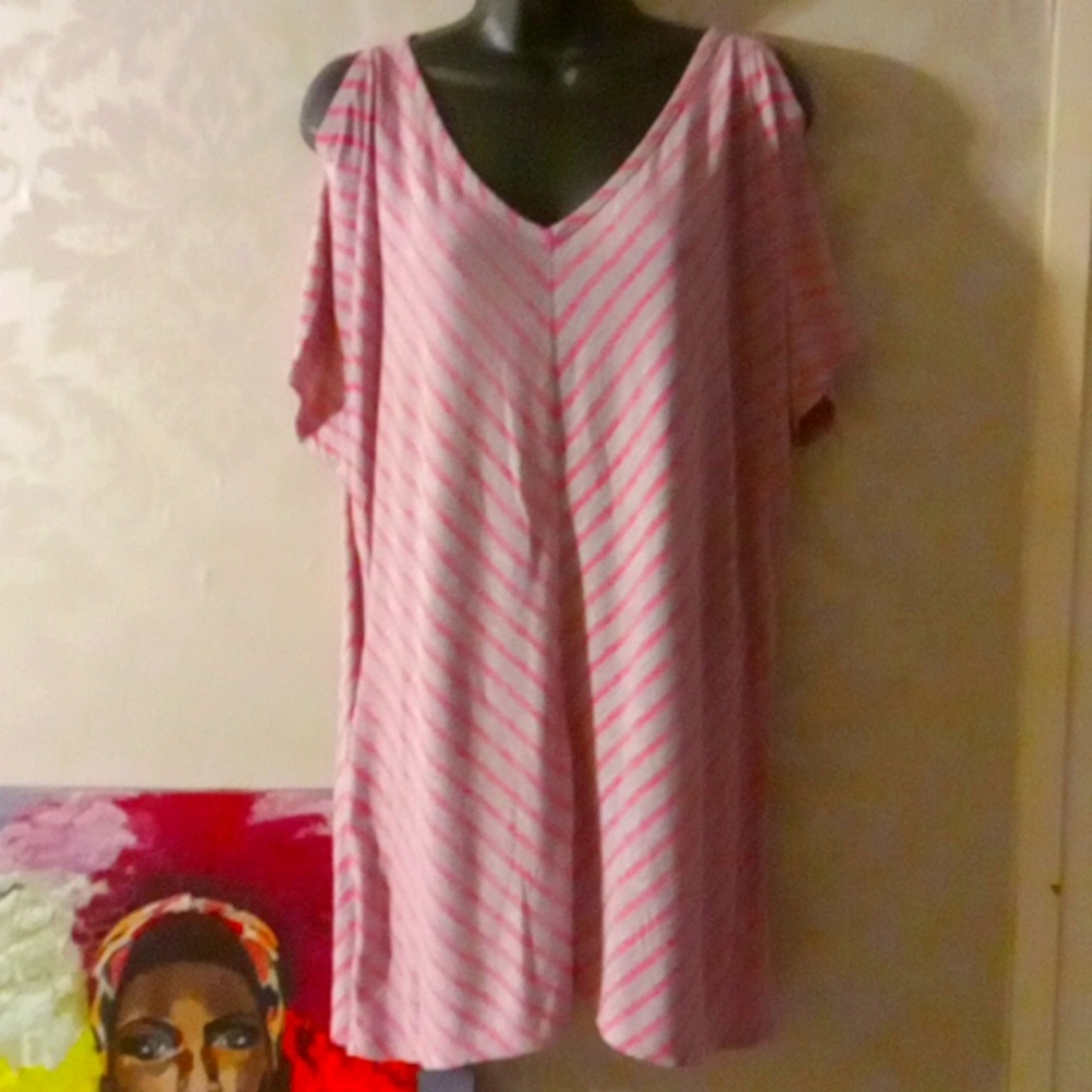 Cato Cold Shoulder Tunic Top L